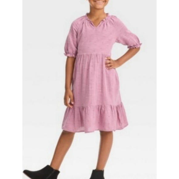 Cat & Jack Split neck dress Purple Size XL (14) - Picture 1 of 12